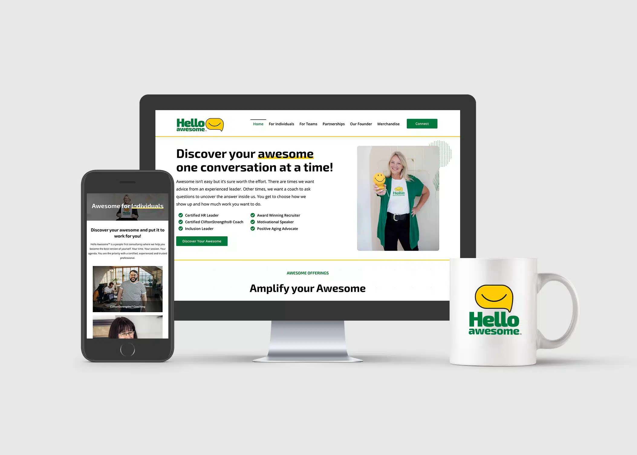 Hello Awesome Web Mockup