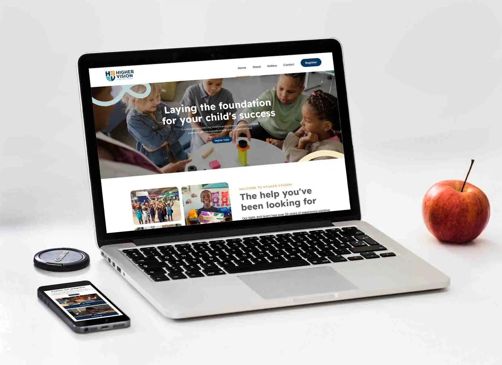 Higher Vision Learning Center Web Mockup